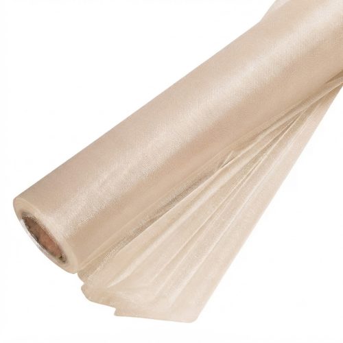 Organza 23 cm*10m Bézs