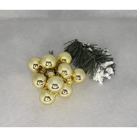 Arany fényes 2,5cm üveg gömb