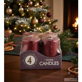 Adventi gyertya metál bordó