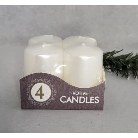 Adventi gyertya metál fehér