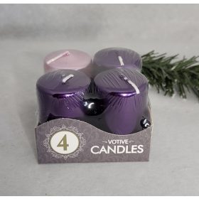 Adventi gyertya metál lila-rózsaszín