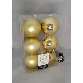Arany 8cm műanyag gömb