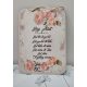 Áldás az Otthonra – Vintage Rózsás Szublimált Fa Tábla (23,5 cm)