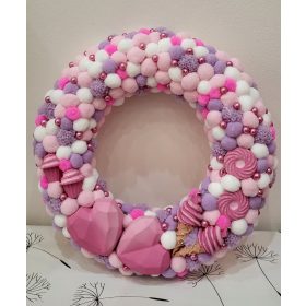 Cukorfelhő Kopogtató – Pink és Lila Pompon Varázs