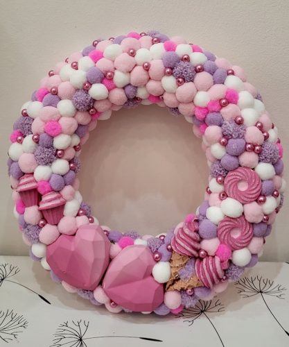 Cukorfelhő Kopogtató – Pink és Lila Pompon Varázs