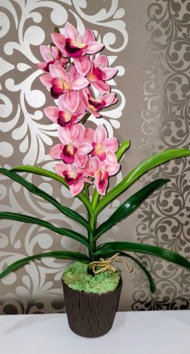 Cymbidium orchidea 1 szálas -rózsaszín