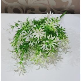 Dekorzöld 40 cm,fehér levelekkel