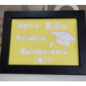 Pénzátadó képkeret egyedi felírattal
