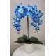 Égszínkék Elegancia – Élethű Orchidea Kerámia Kaspóban (55 cm)