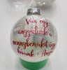 Emlékgömb – Egyedi, kézzel készített karácsonyi dísz személyes üzenettel