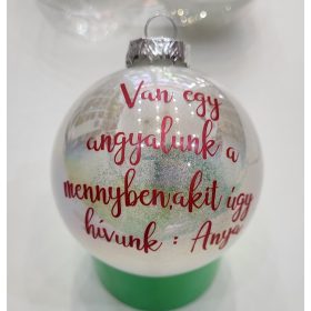   Emlékgömb – Egyedi, kézzel készített karácsonyi dísz személyes üzenettel