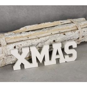 Xmas fa felírat-fehér 15 cm