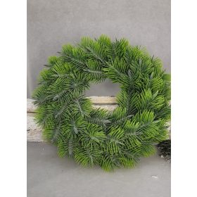 Fenyő koszorú élethű 22 cm