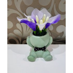 Elegáns figurás kaspó - kék