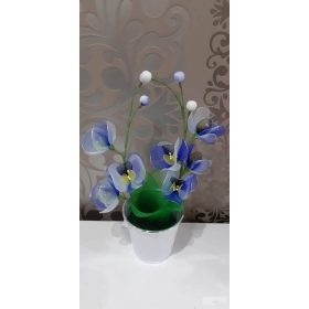 Kék-fehér, két ágú orchidea harisnyából