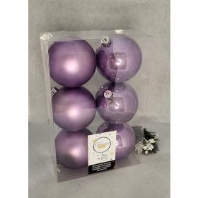 Levendula lila 8cm műanyag gömb
