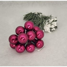 Magnólia fényes 2cm üveg gömb