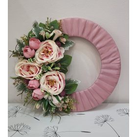   Mályva Varázs – Kézműves Tavaszi Ajtódísz Szatén Fénnyel