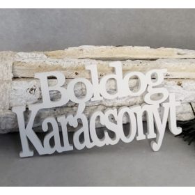 Boldog karácsony fa felírat 14 cm