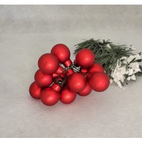 Piros matt 2cm üveg gömb