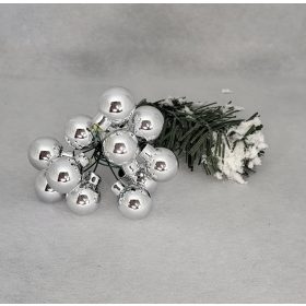 Silver fényes 2cm üveg gömb