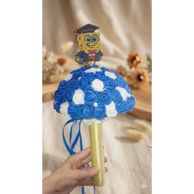 Spongyabob Habrózsa Ballagási Örökcsokor (Kék-Fehér)