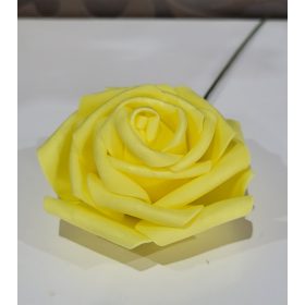 Sárga polifoam rózsa 7 cm