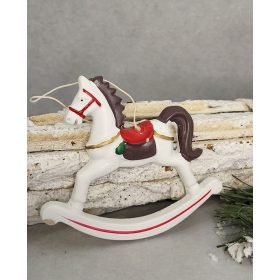 Szarvasos fenyős fa dísz 21 cm