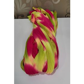 Háromszínű harisnya magenta-világoszöld-krém