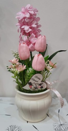 Tavaszi Romantika – Tulipános és Jácintos Örökkompozíció