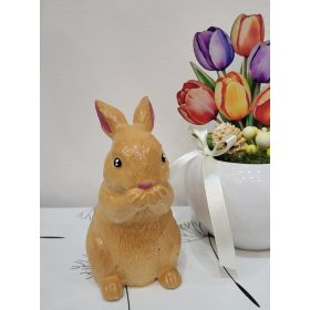   „Titoktartó” Füles – Kézzel Festett Egyedi Kerámia Nyuszi (11 cm)